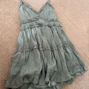 Green Ruffled Dress